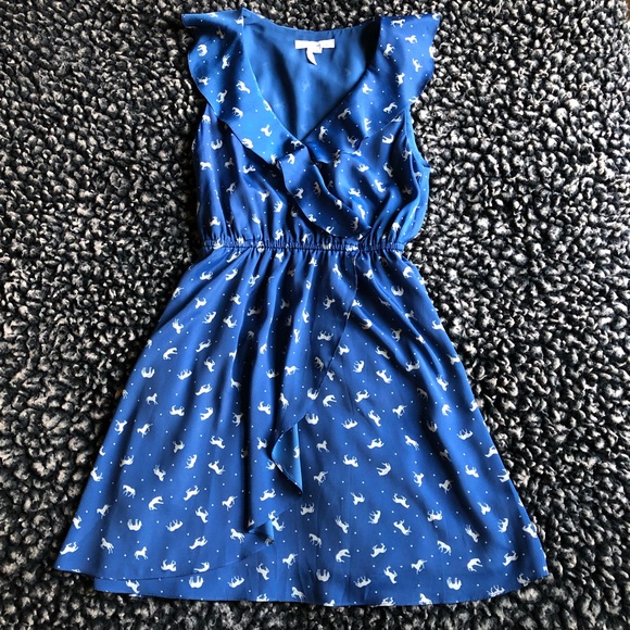 BCBGeneration Dresses & Skirts - BCBGeneration blue dress with horses small
